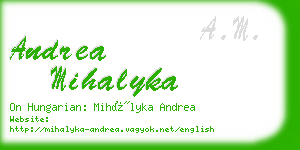 andrea mihalyka business card